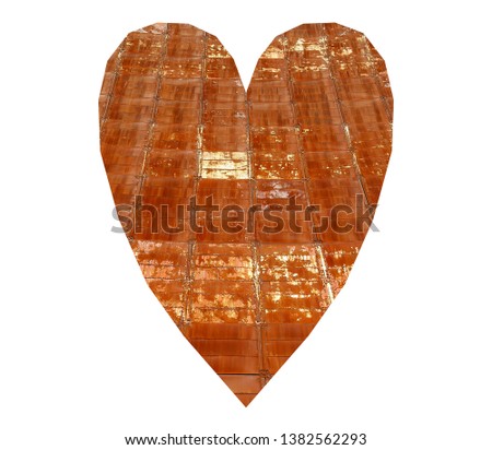Heart with rusty metal texture
