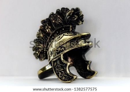 Miniature Golden Gladiator Helmet Souvenir