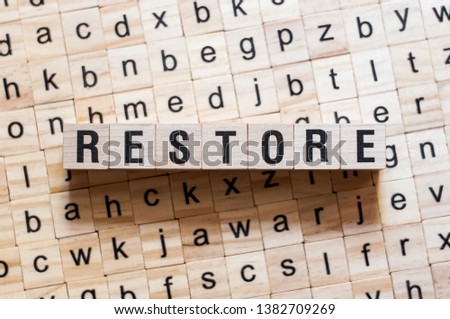 Restore word concept on cubes