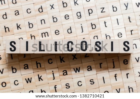 Silicosis word concept on cubes Royalty-Free Stock Photo #1382710421