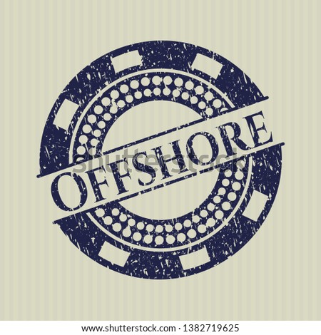 Blue Offshore distressed rubber grunge texture stamp