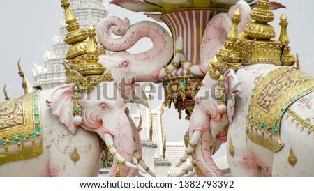 Temple architecture in Bangkok, Thailand in South East Asia.