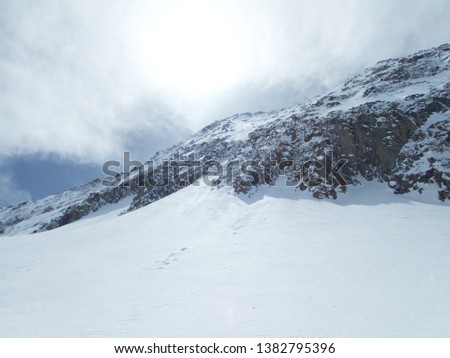 a beautiful skitouring spring season in otztal alps in austria