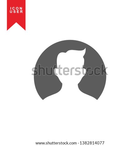 User Icon in trendy flat style isolated on white background. User silhouette symbol for your web site design, logo, app, UI. Vector illustration, EPS10. - Vector
