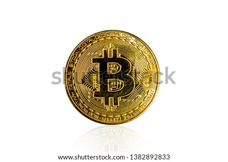 Bitcoin coins, currency technology, business technology in a separate system from the background clipping part