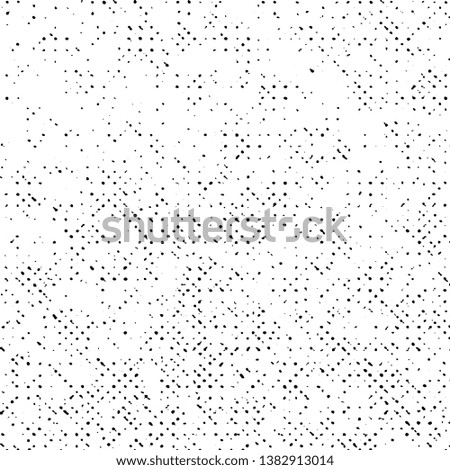 Pattern Grunge Texture Background, Black Abstract Dotted Vector, Old Monochrome Halftone Dust