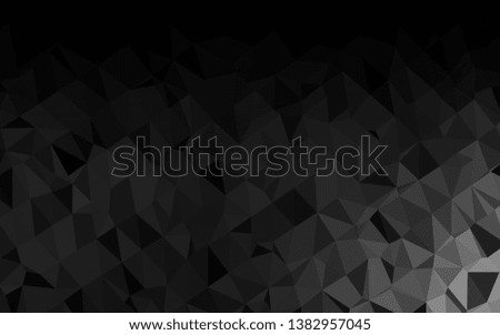 Dark Silver, Gray vector blurry triangle texture. Colorful illustration in Origami style with gradient.  Template for a cell phone background.