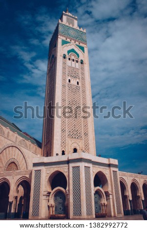 architicture of hassan 2 mosque  Royalty-Free Stock Photo #1382992772