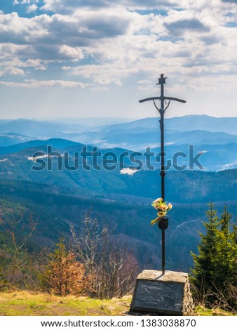 Cross on the top of the mountain