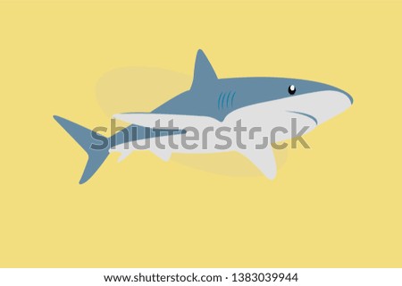 Vector Isolated Illustration of a Shark