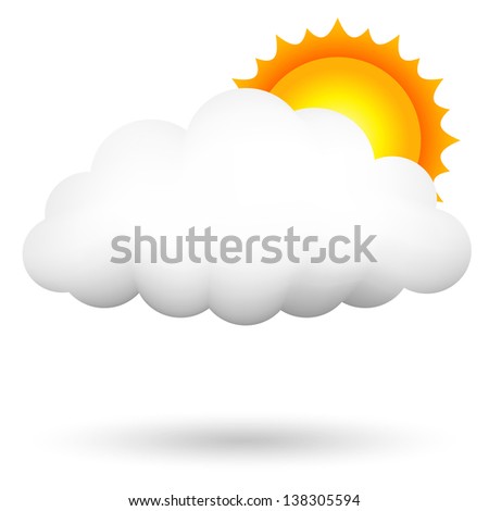 Illustration of cloud ans sun
