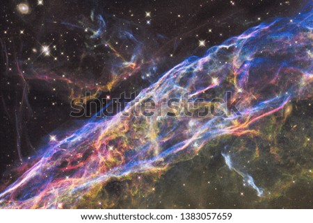 Cosmic galaxy background with nebulae, stardust and bright stars. Elements of this image furnished by NASA.
