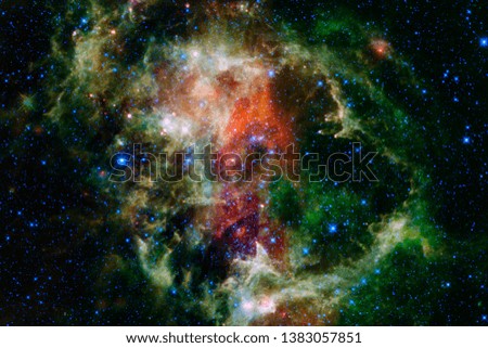 Universe scene with bright stars and galaxies in deep space showing the beauty of space exploration. Elements of this image furnished by NASA