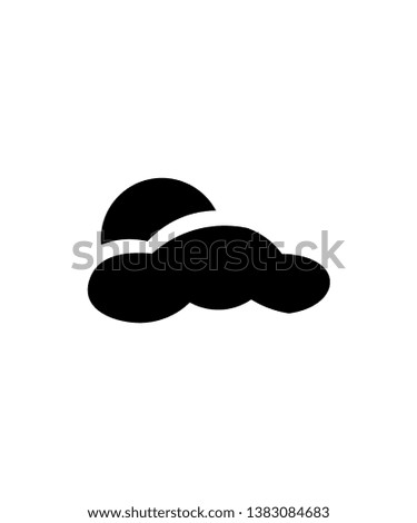 Weather Cloud Icon, flat vector