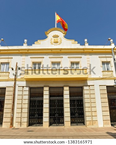 Building of the General Captaincy of the Spanish Navy San Fernando province of Cadiz Andalusia Spain Royalty-Free Stock Photo #1383165971