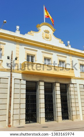Building of the General Captaincy of the Spanish Navy, San Fernando, province of Cadiz, Spain Royalty-Free Stock Photo #1383165974