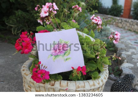 russian cross stitch patterns - flowers, garden 