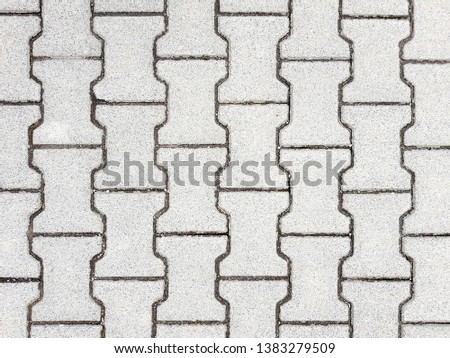 Modern pavement tile top view texture background.