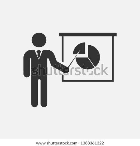 Presentation Icon. Business Activity Illustration As A Simple Vector Sign & Trendy Symbol for Design and Websites or Mobile Application.