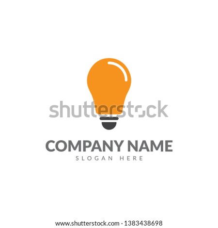 Light bulb logo vector design template