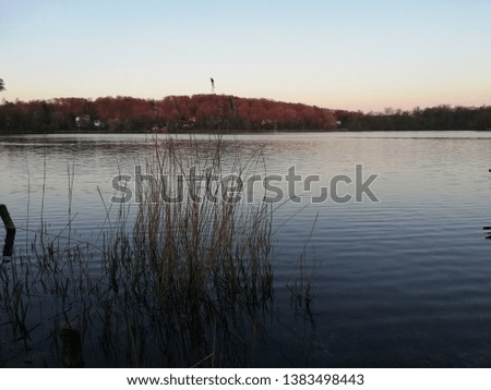 picture of the lake at dawn