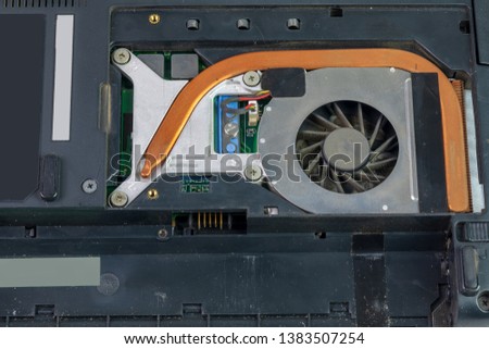 Parts of electronic from notebook and laptop for clean dust and repair and change part it error 