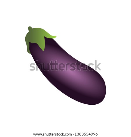 Eggplant Social Media Emoji. Modern Simple Vector For Web Site Or Mobile App Royalty-Free Stock Photo #1383554996