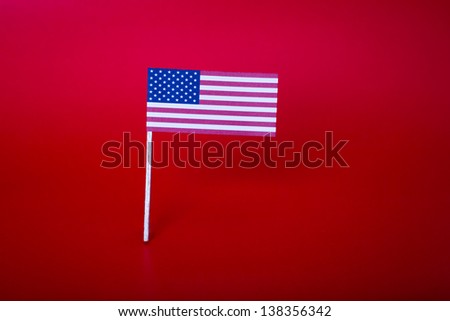 True paper cut of American  Flag