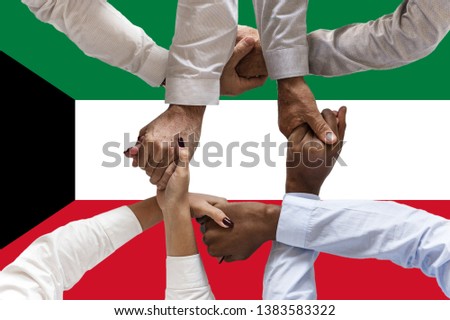 Flag of Kuwait, intergration of a multicultural group of young people
