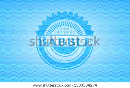 Babble water wave representation emblem. Vector Illustration. Detailed.