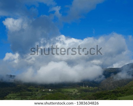 Beautiful clouds in the mountain