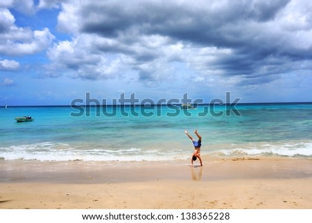 Handstand on the Beach