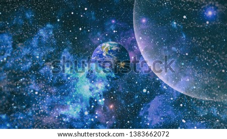 Star field and nebula in deep space many light years far from planet Earth. Elements of this image furnished by NASA.