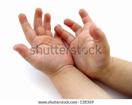 Little Hands isolated on white background