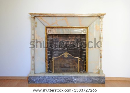 elegant marble fireplace in the home