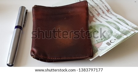 Pen Wallet and Money Business Photo