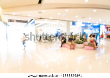 Abstract blur and defocused shopping mall or department store interior for background