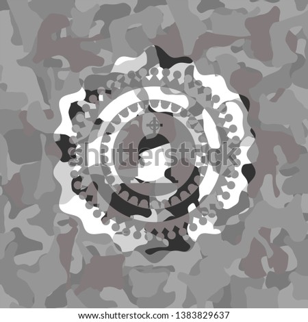 tombstone icon on grey camouflaged texture