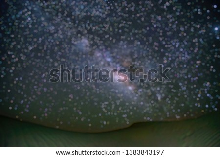  Out of Focus of Milky way galaxy at Tar desert, Jaisalmer, India. Astro photography.
