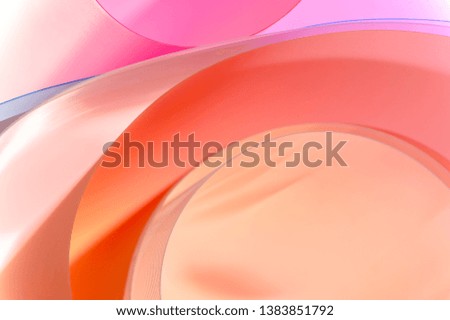 Background of multicolored semicircular elements with a gradient in cartoon style.