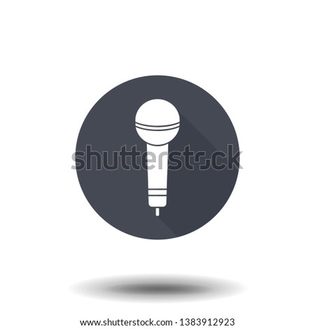 Microphone icon vector, Voice recorder, Interview, karaoke, audio jack sign Isolated. Web site, social media, UI, mobile app, EPS10