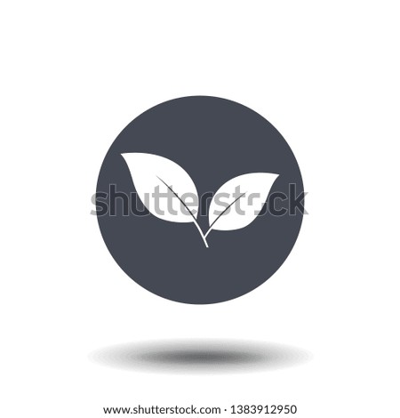 leaf icon vector, in trendy flat style, symbol for your web site design, logo, app, UI. Vector illustration, EPS10.