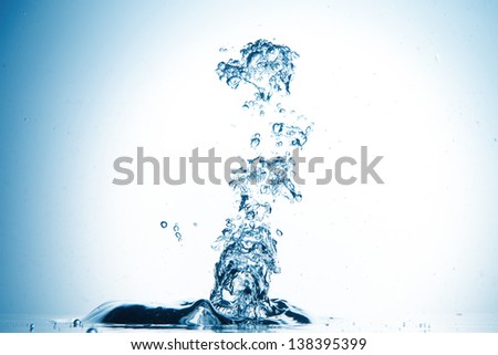 splash of water in an abstract form
