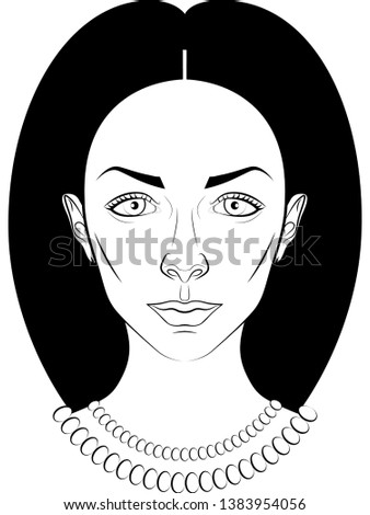 stylized portrait of a girl