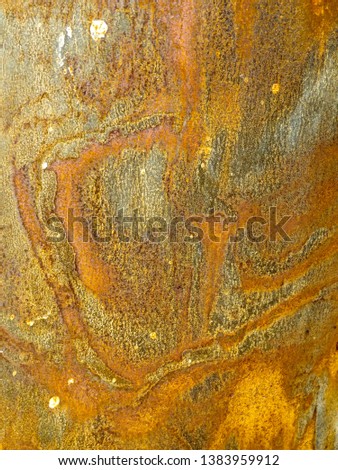 Rust covered fire bin barrel