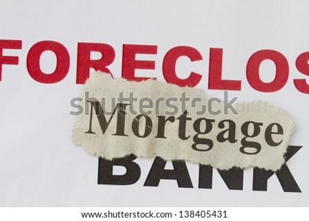 Foreclosed notice on a loan mortgage on a property.