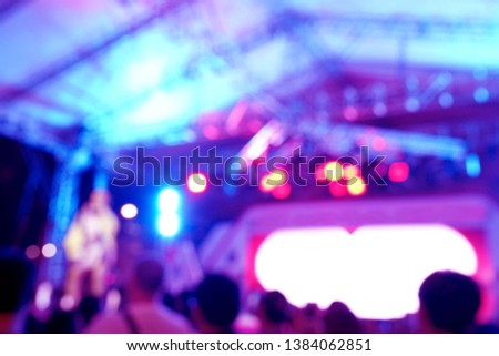 colorful light bokeh in concert blur background
