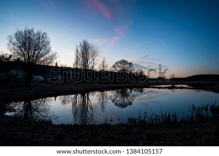 Magical reflections in Swedish sunset
