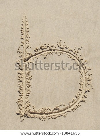letter is part of a set, a designer can write whatever they want into the sand.  whole alphabet and blank sand is available check my lightbox for the rest.