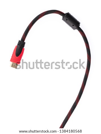 High Speed HDMI Cable isolated on white background